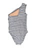J.Crew Stripes Ivory One Piece Swimsuit Size 8 - photo 2