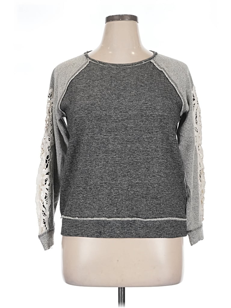 Pre-owned Altar'd State Sweatshirt In Gray