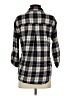 En Creme 100% Cotton Plaid Black 3/4 Sleeve Button-Down Shirt Size S - photo 2