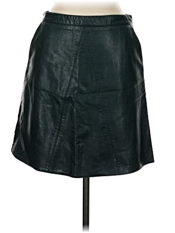 Zara Basic Faux Leather Skirt (view 1)