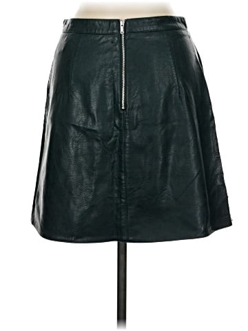 Zara Basic Faux Leather Skirt (view 2)