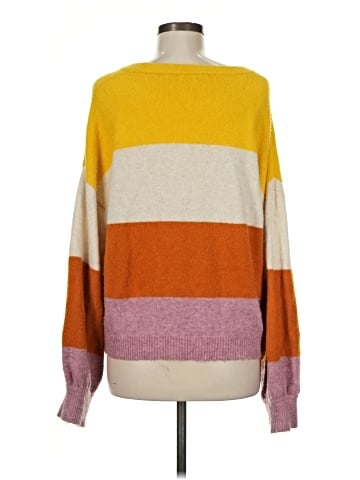 Madewell Striped Gladwell Balloon-Sleeve Pullover Sweater (view 2)