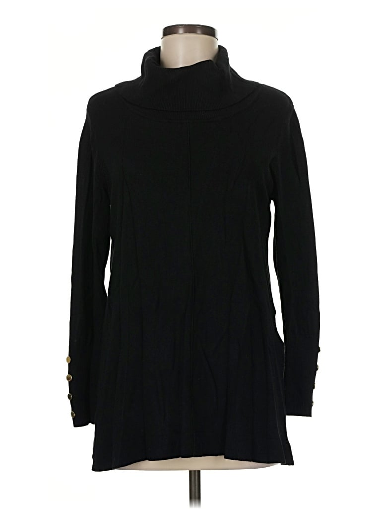 Pre-owned Anne Klein Turtleneck Sweater In Black