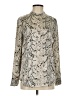 Equipment 100% Silk Animal Print Silver Long Sleeve Silk Top Size XS - photo 1