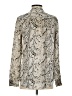 Equipment 100% Silk Animal Print Silver Long Sleeve Silk Top Size XS - photo 2