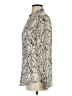 Equipment 100% Silk Animal Print Silver Long Sleeve Silk Top Size XS - photo 5