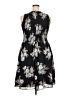Ann Taylor LOFT 100% Polyester Floral Black Cocktail Dress Size 18 - photo 2