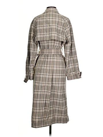 Madewell Double-Breasted Trench Coat in Plaid (view 2)