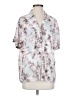 Amuse Society Floral Silver Short Sleeve Blouse Size S - photo 1