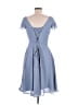 Unbranded 100% Polyester Blue Cocktail Dress Size 6 - photo 2