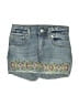 Peek Paisley Blue Denim Shorts Size 4 - 5 - photo 1