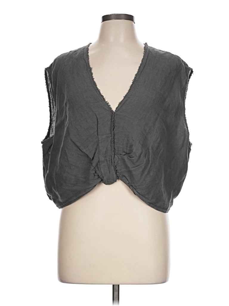 Zara Sleeveless Blouse In Gray
