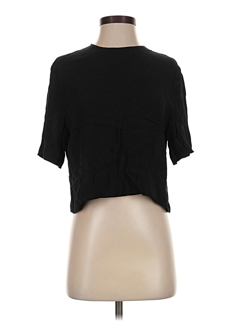 Pre-owned Leith Short Sleeve Turtleneck In Black