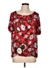 Ann Taylor LOFT 100% Polyester Red Short Sleeve Blouse Size L - photo 1