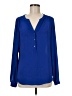 Roz & Ali 100% Polyester Blue Long Sleeve Blouse Size M - photo 1