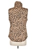 Crown & Ivy 100% Polyester Animal Print Tan Gold Vest Size M - photo 2
