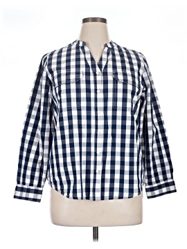St. John's Bay 3/4 Sleeve Button Down Shirt
