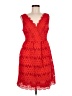 Liza Luxe 100% Polyester Red Cocktail Dress Size M - photo 1