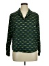 Glamorous Print Green Long Sleeve Button-Down Shirt Size 14 - photo 1
