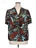 Angashion Floral Teal Short Sleeve Blouse Size XL - photo 1