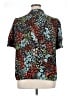 Angashion Floral Teal Short Sleeve Blouse Size XL - photo 2