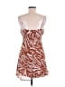 Vernacular 100% Polyester Animal Print Brown Cocktail Dress Size M - photo 2