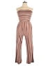 Heart & Hips Stripes Brown Jumpsuit Size L - photo 1