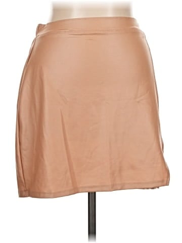 No Comment Faux Leather Skirt (view 1)