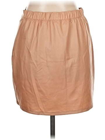 No Comment Faux Leather Skirt (view 2)
