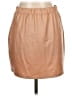 No Comment Solid Tan Faux Leather Skirt Size L - photo 2