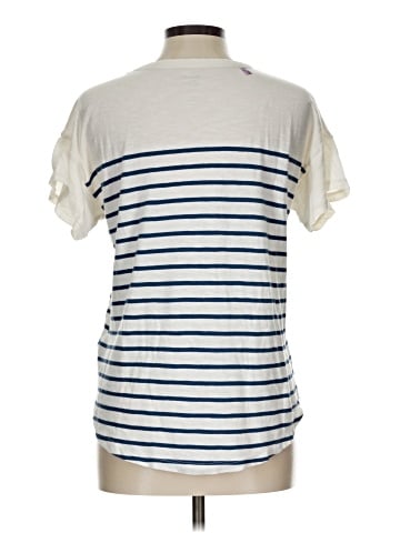 Madewell Whisper Cotton Rib-Crewneck Tee in Nautical Stripe (view 2)