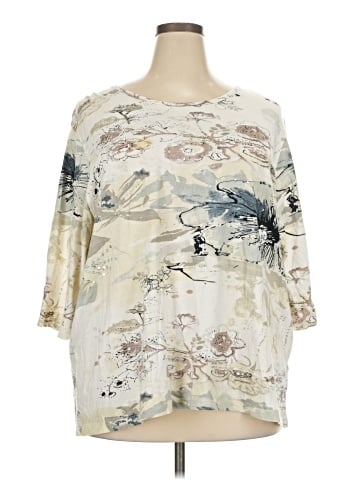 Liz & Me 3/4 Sleeve Blouse (view 1)
