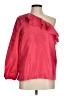 J.Crew 100% Silk Red 3/4 Sleeve Silk Top Size 8 (tall) - photo 1