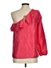 J.Crew 100% Silk Red 3/4 Sleeve Silk Top Size 8 (tall) - photo 2
