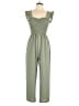 Assorted Brands 100% Polyester Solid Green Jumpsuit Size L - photo 1