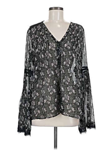 Paige Long Sleeve Silk Top (view 1)