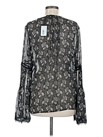 Paige Long Sleeve Silk Top (view 2)