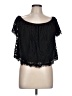 Express Black Short Sleeve Blouse Size L - photo 1