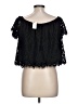 Express Black Short Sleeve Blouse Size L - photo 2