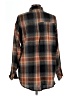 Unbranded 100% Polyester Plaid Brown Long Sleeve Blouse Size L - photo 2