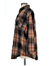 Unbranded 100% Polyester Plaid Brown Long Sleeve Blouse Size L - photo 5