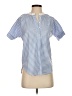 J.Crew 100% Cotton Stripes Blue Short Sleeve Blouse Size XXS - photo 1