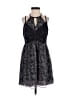 BCBGeneration 100% Polyester Paisley Black Cocktail Dress Size 2 - photo 1