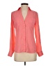 Express 100% Polyester Color Block Orange Long Sleeve Blouse Size XS - photo 1