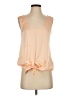 Calvin Klein 100% Polyester Orange Sleeveless Blouse Size XS - photo 1