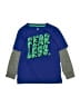 Adidas 100% Polyester Blue Long Sleeve T-Shirt Size 7 - photo 1