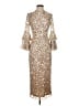 Mac Duggal 100% Polyester Gold Cocktail Dress Size 2 - photo 1