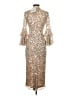 Mac Duggal 100% Polyester Gold Cocktail Dress Size 2 - photo 2