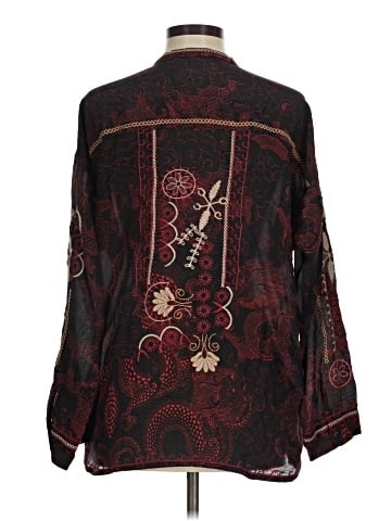 Johnny Was Long Sleeve Silk Top (view 2)