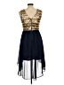 Pink Owl Argyle Blue Cocktail Dress Size L - photo 2
